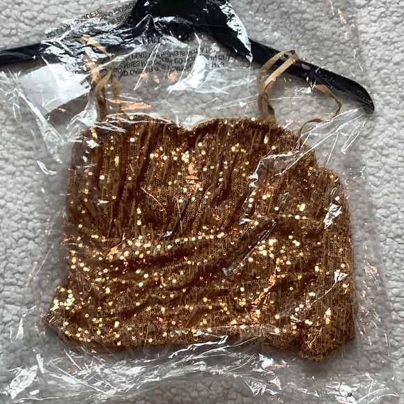 Free People Nwt Sequin Crop Top gypsy goddess date night - Picture 8 of 9